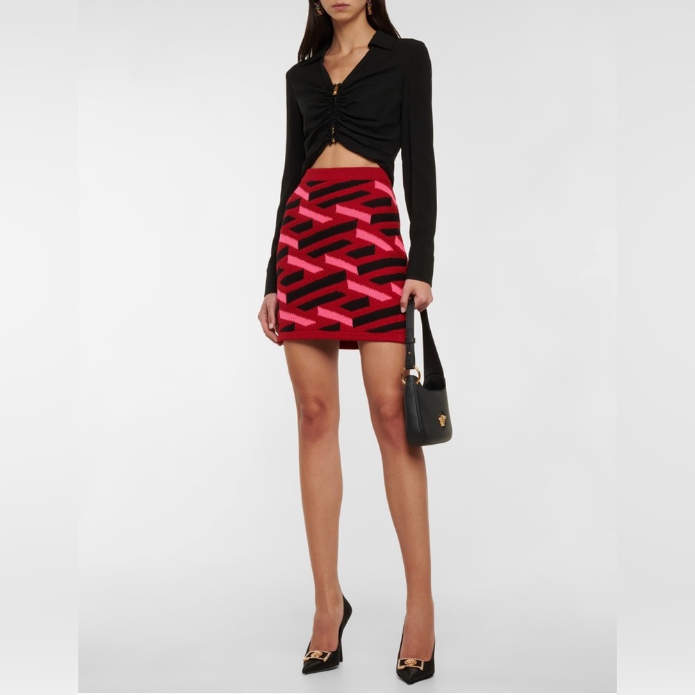 Versace knit mini skirt NWT